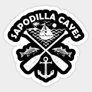 Sapodilla Cayes Beach, Belize, Boat Paddle Sticker